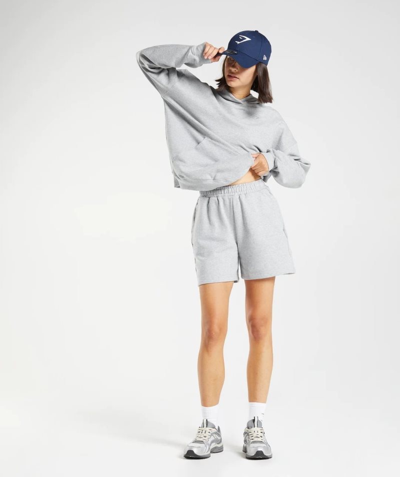 Women's Gymshark Rest Day Sweats Hoodie Light Grey | CA D183NA